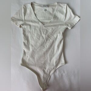 Aritzia Cream Contour Bodysuit